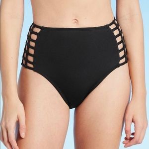 NWT Women’s Caged High Waist Bikini Bottom